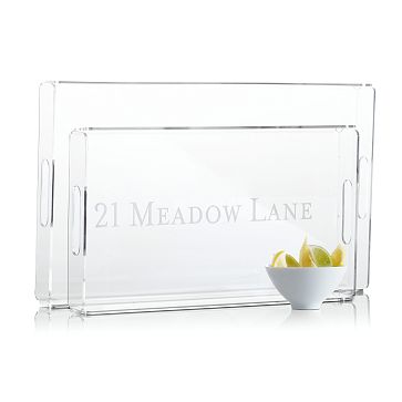 Etched Acrylic Serving Tray, Small, Personalized