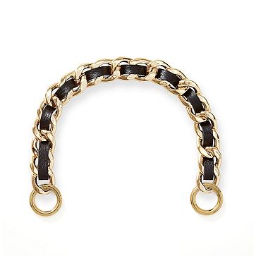 Chain Shoulder Strap with Rings, Black
