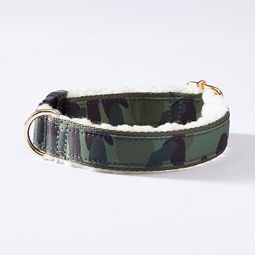 Sherpa Dog Collar, Green Nylon Camo, Small