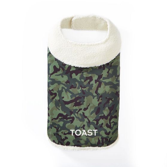 Sherpa Dog Jacket, Green Nylon Camo, Large