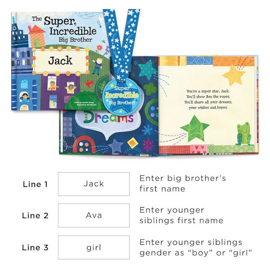 “Super Incredible Big Brother” Personalized Children’s Book
