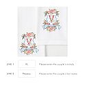 Bespoke Embroidered Crest Guest Towels, Set of 2, Floral Crest, Multi