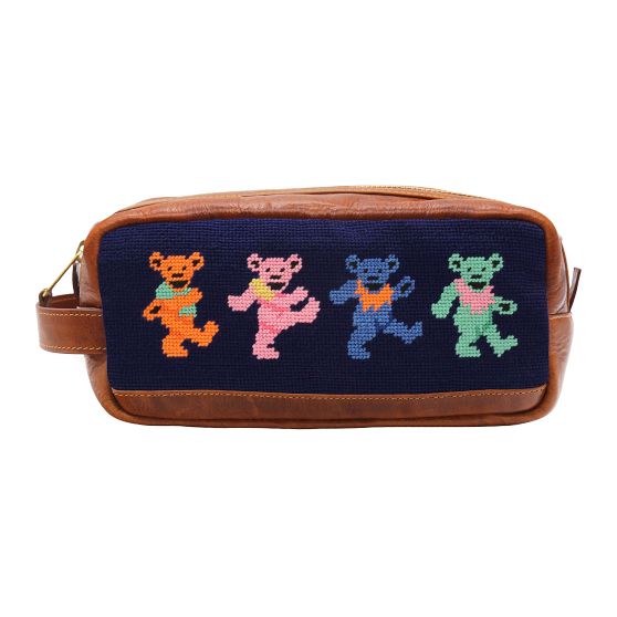 Smathers & Branson Needlepoint Travel Pouch, Dancing Bears