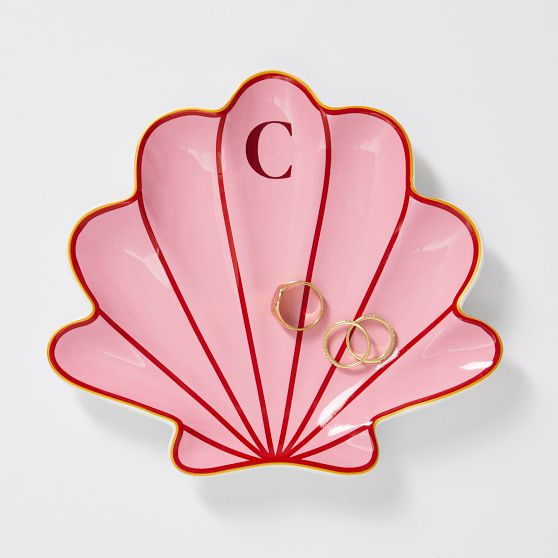 Ceramic Shell Dish, Pink