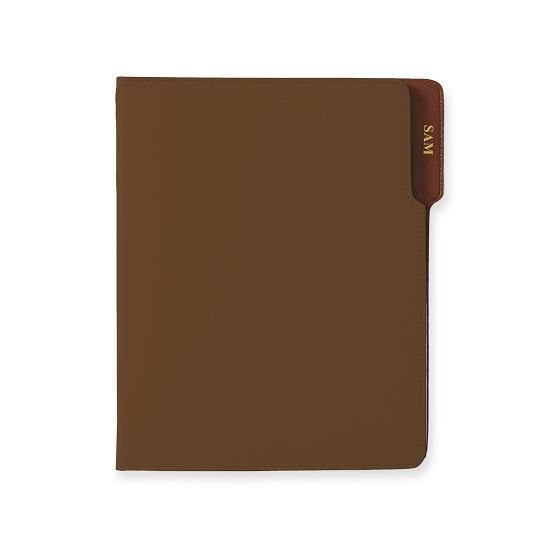 Italian Leather Portfolio, Dark Brown
