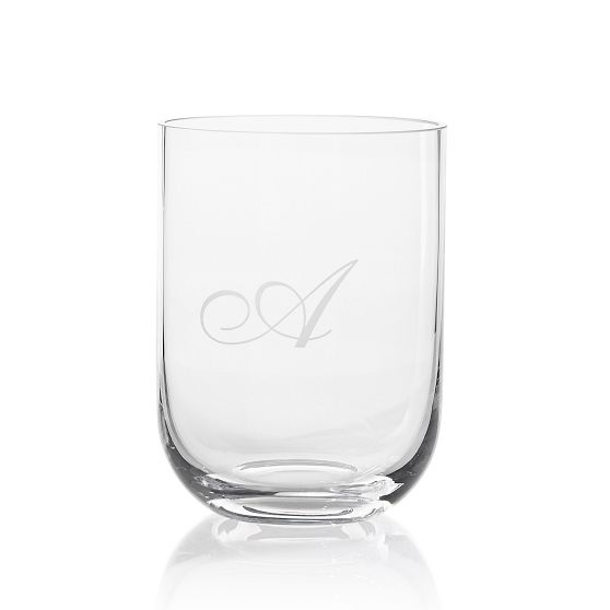 Monogrammed "O" Handblown Vase (Font: Shelley Allegro Script - Style 555)