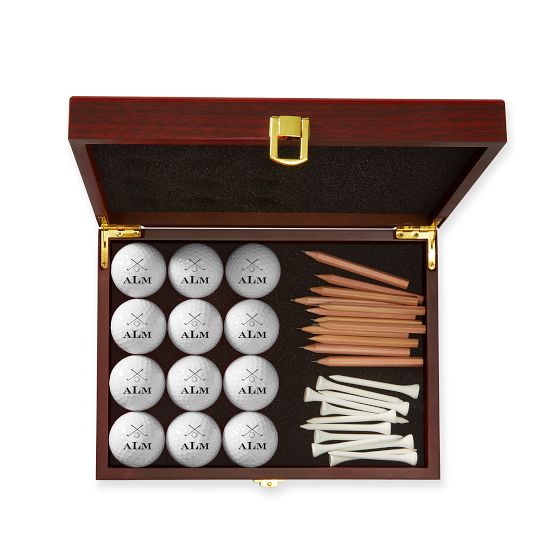 Personalized Golf Ball Gift Set, White