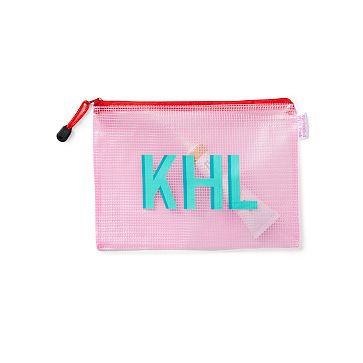 Poolside Clear Pouch, Small, Pink