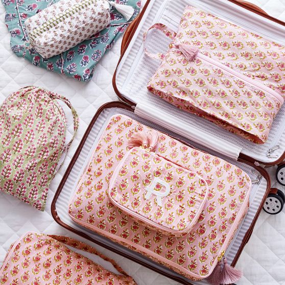 5 Piece Block Print Packing Cube Set