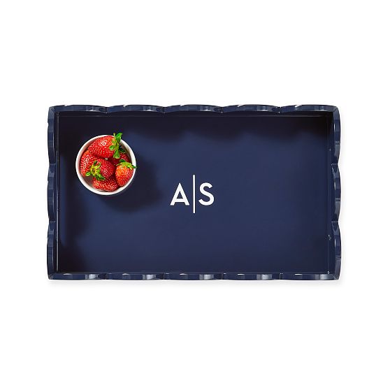 Scalloped Lacquer Serving Tray