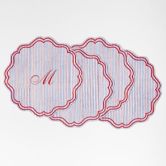 Scalloped Placemats, Set of 4