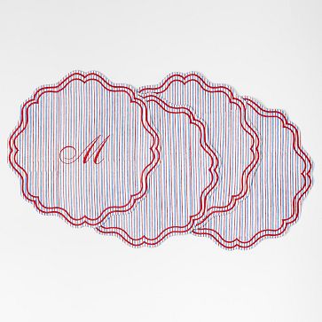 Scalloped Placemats, Set of 4