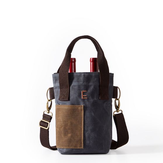 Waxed Canvas Double Wine Tote