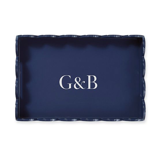 Scalloped Lacquer Serving Tray