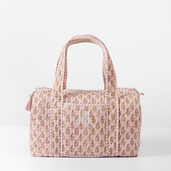 Block Print Quilted Overnighter