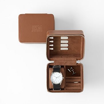 Leather Watch and Accessory Travel Case