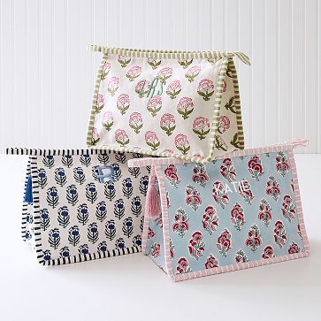 Block Print Canvas Pouch