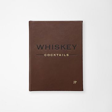 Leather Bound “Whiskey Cocktails” Book