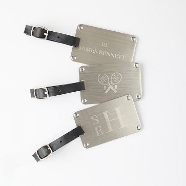 Silver Metal Luggage Tag
