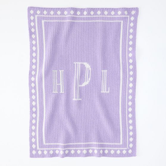 Monogrammed Baby Stroller Blanket