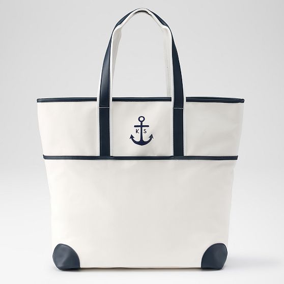Coated Canvas Travel Tote