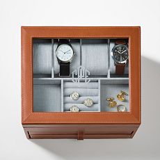 Leather Jewelry and Watch Box