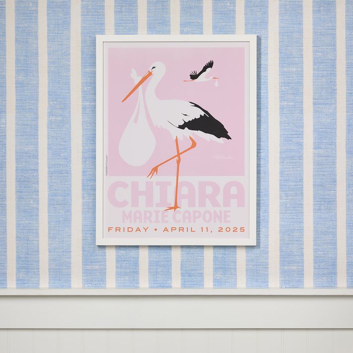 Stork Delivery Personalized Wall Art