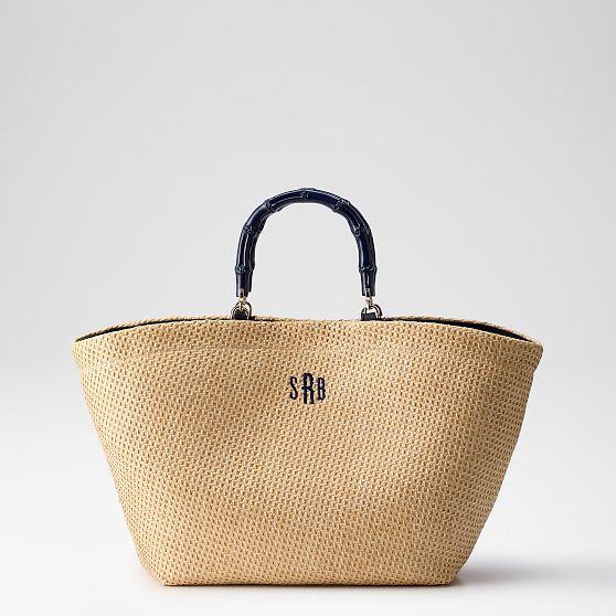 Waterproof Raffia Bamboo Tote