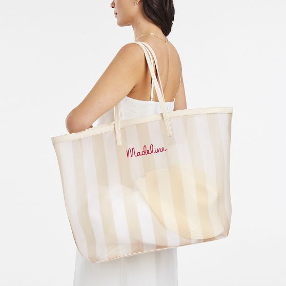 Cabana Stripe Mesh Tote