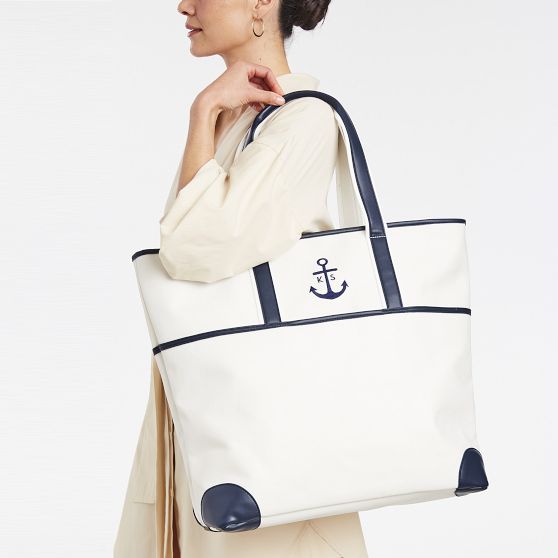 Coated Canvas Travel Tote