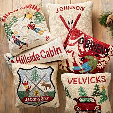 Holiday Hand Hooked Pillows