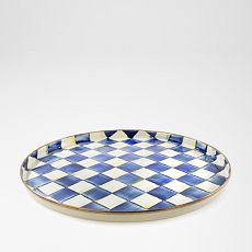 MacKenzie-Childs Royal Check Round Tray
