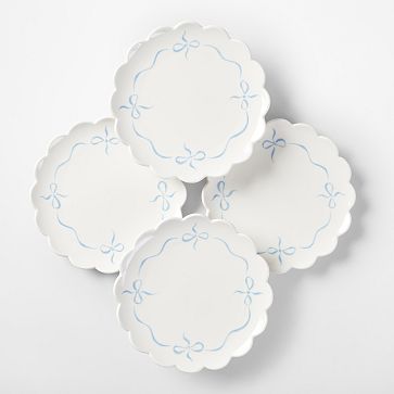Bow Appetizer Plates, Set of 4