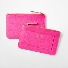 Lola Leather Zip Card Case