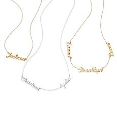 Sarah Chloe Emma Script Necklace