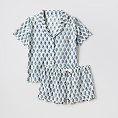 Block Print Short Pajama Set