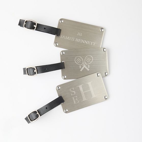 Silver Metal Luggage Tag