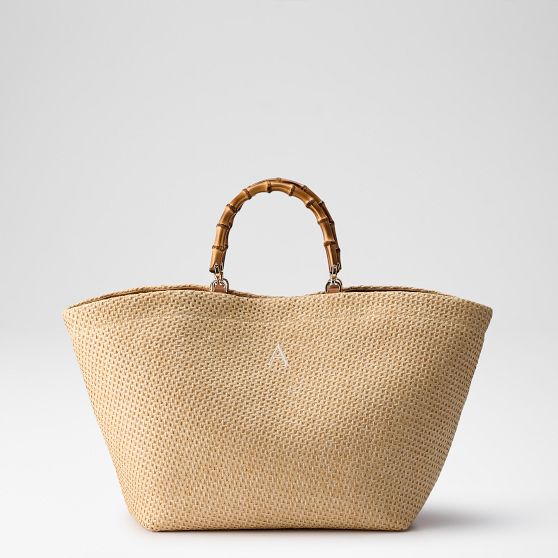 トートバッグ BARN TOTE SHOPPING BAG Barn Tote Bag Tan in Mesh – The Row
