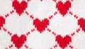 Diamond Hearts Ivory-Red-Navy