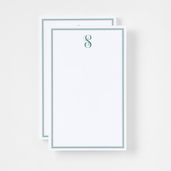 Personalized Coastal Stripe Stationery Notepads, Set of 2