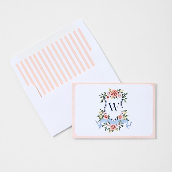 Personalized Wedding Stationery Folded Cards, Set of 24