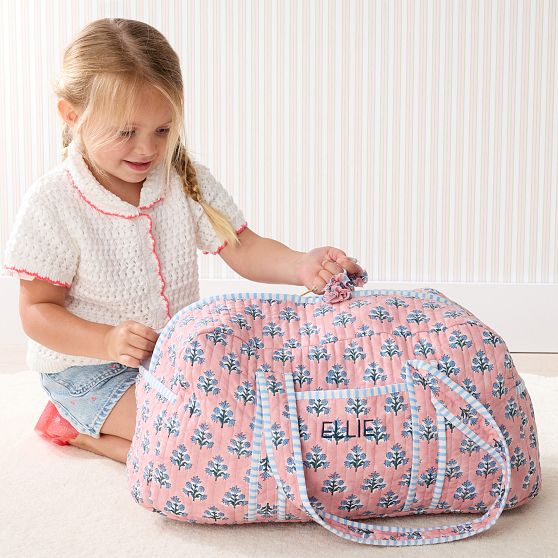 Block Print Duffle Bag