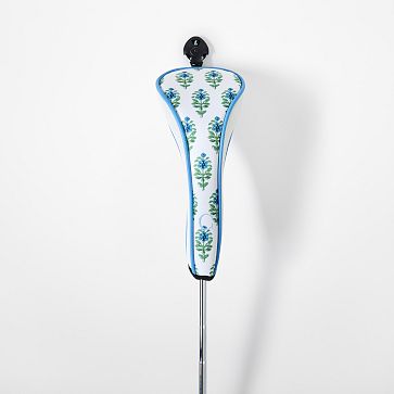 Mark & Graham x Spartina Golf Headcover, Wood, Blue Block Print