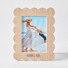 Raffia Scalloped Photo Frame