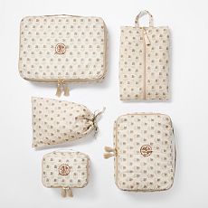 5 Piece Block Print Packing Cube Set