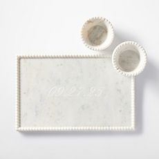 Beaded Marble Appetizer Serving Platter