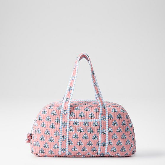 Block Print Duffle Bag