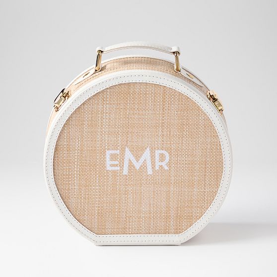 Montauk Raffia Round Jewelry Box