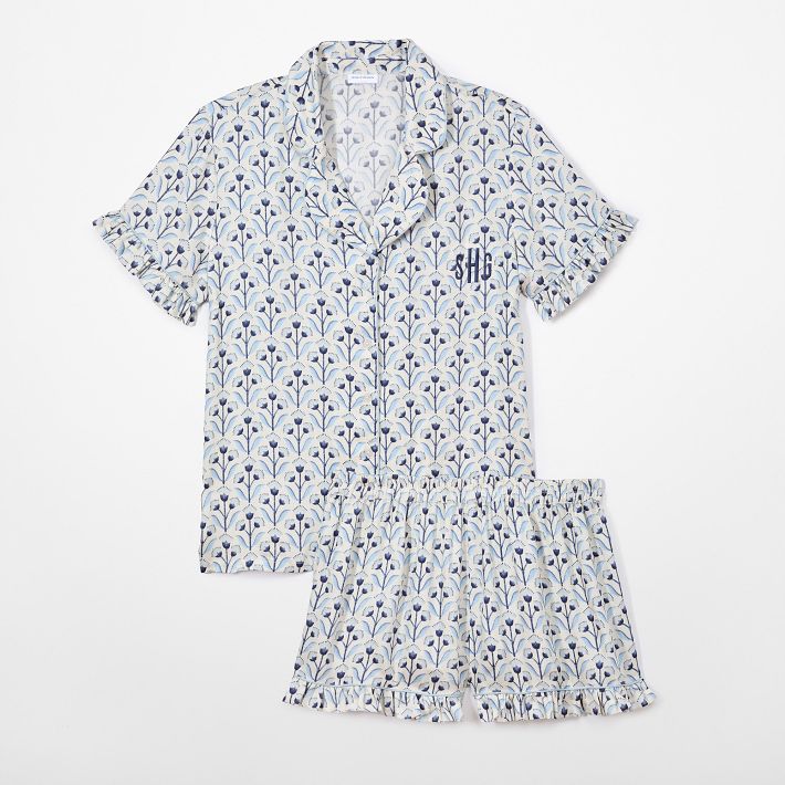 Ruffle Sateen Short Pajamas | Mark and Graham