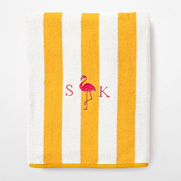 Cabana Stripe Beach Towel, Golden Yellow